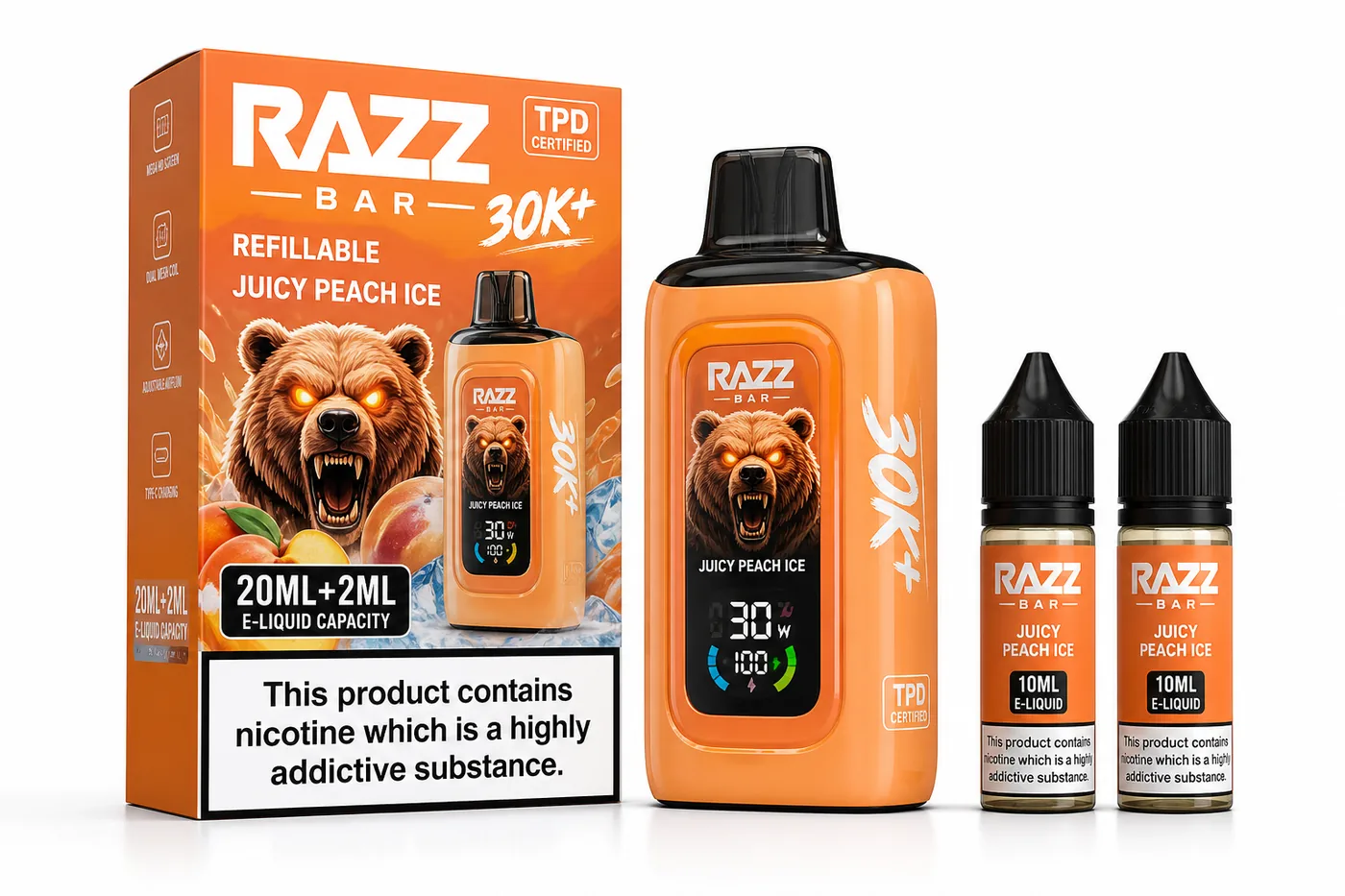 Razz Bar 30K+ Refillable - PuffShop