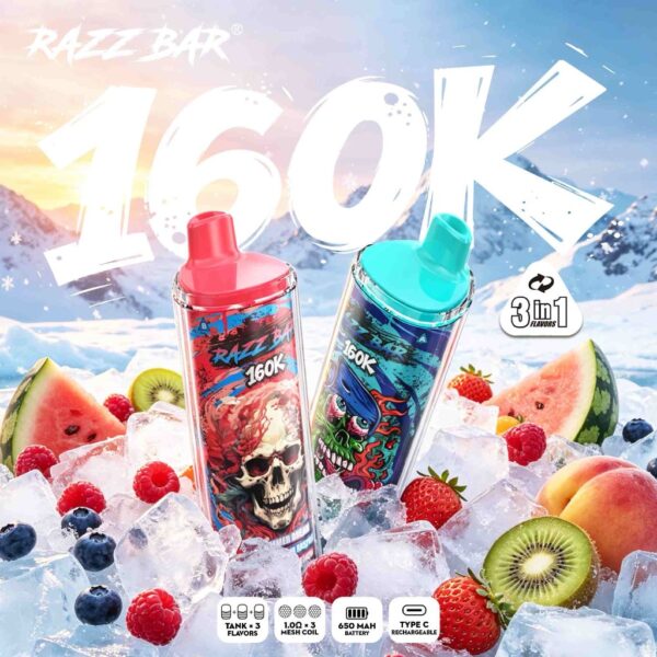 Razz Bar 160K Triple Flavour - PuffShop