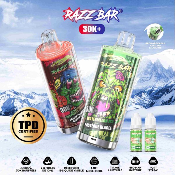 Razz Bar 30K+ Refillable - PuffShop